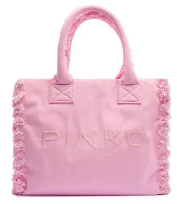 Sac de plage canvas riciclat Pinko | Rose poudré 100782 A1WQ